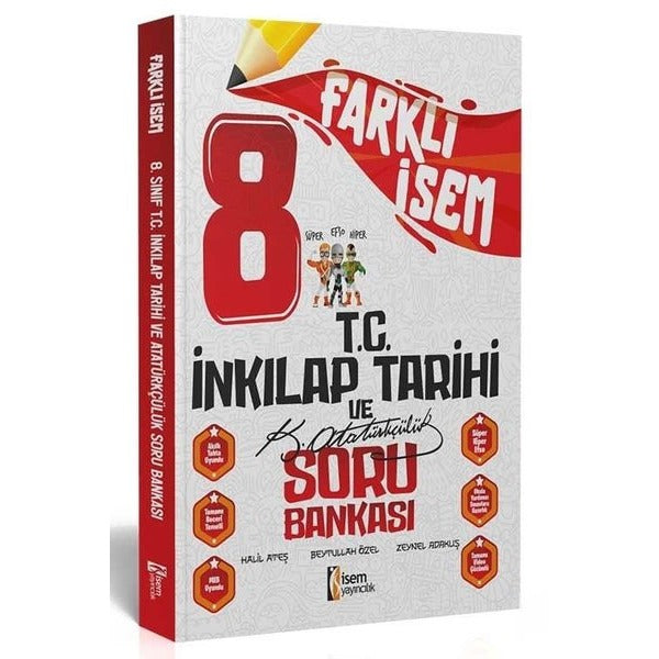 2024 8.Sınıf T.C İnkılap Tarihi ve Atatürkçülük Farklı İsem Soru Bankası | İsem Yayıncılık - Ortaokul (İnce Kapak)