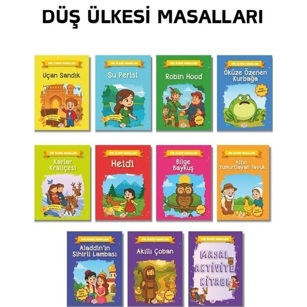Düş Ülkesi Masalları Serisi Seti - 10 Kitap + 1 Aktivite Takım | Dokuz Yayınları