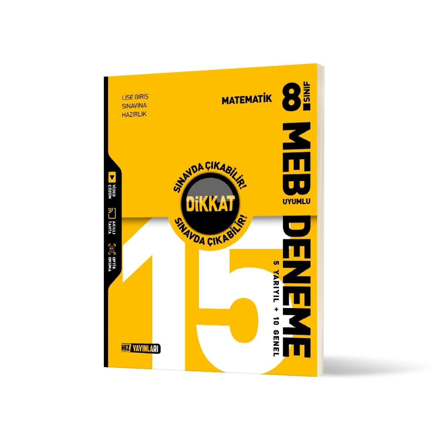 8. Sınıf 15 Li Deneme Matematık | Hız Yayınları (İnce Kapak)