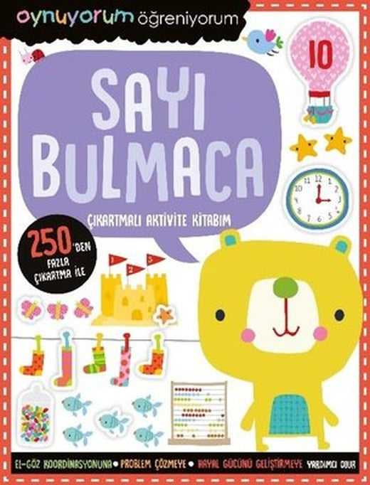 Oynuyorum Öğreniyorum - Sayı Bulmaca - Çıkartmalı Aktivite Kitabım | İndigo Çocuk (İnce Kapak)
