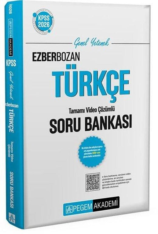 2026 KPSS Genel Yetenek Genel Kültür Ezberbozan Türkçe Tamamı Video Çözümlü Soru Bankası | Pegem Akademi Yayıncılık (İnce Kapak)