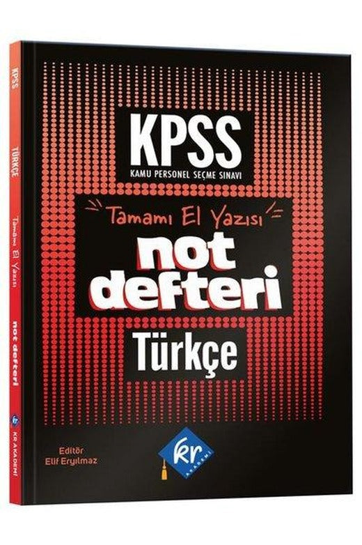 KPSS Türkçe El Yazısı Konu Anlatım Defteri | KR Akademi (İnce Kapak)