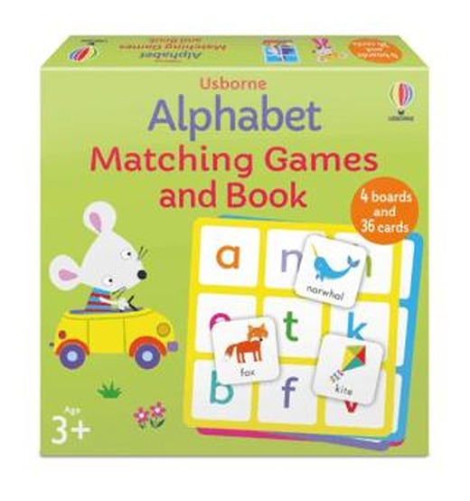 Matching Games and Book: Alphabet | Usborne (Ciltli)