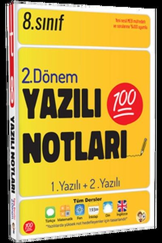 8.Sınıf Yazılı Notları 2.Dönem 1+2.Yazılı | Tonguç Akademi (İnce Kapak)