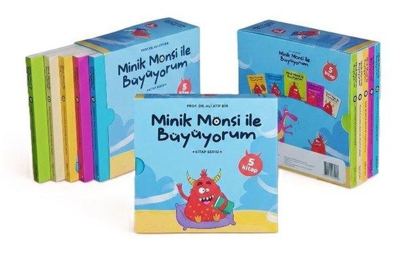Minik Monsi İle Büyüyorum Seti - 5 Kitap Takım - Kutulu | The Çocuk (Ciltli)