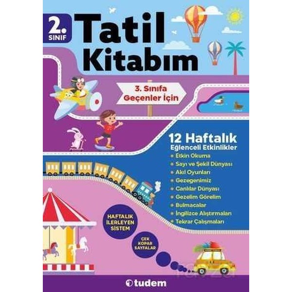 2. Sınıf Tatil Kitabım - 3. Sınıfa Geçenler İçin | Tudem Yayınları - Ders Kitapları (İnce Kapak)