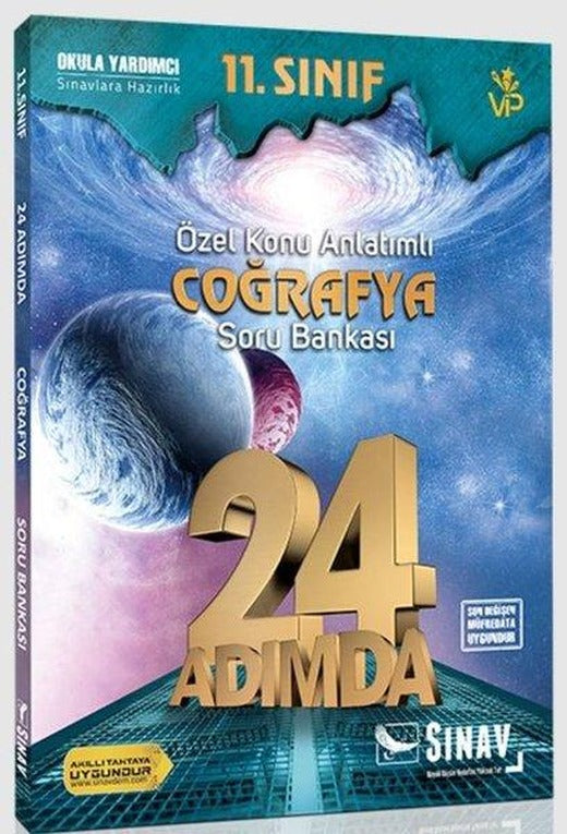 Sınav 11.Sınıf Coğrafya 24 Adımda Özel Konu Anlatımlı Soru Bankası | Sınav Dergisi Yayınları (İnce Kapak)