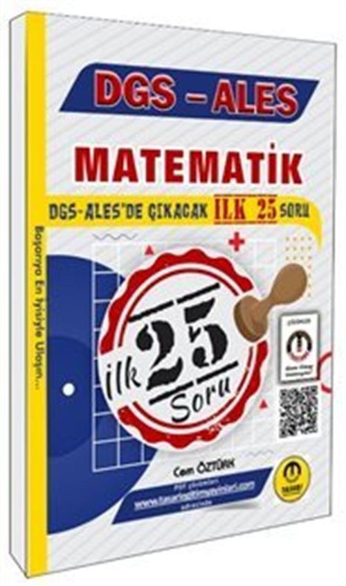 DGS ALES Matematik İlk 25 Çıkacak Soru Bankası | Tasarı Akademi (İnce Kapak)