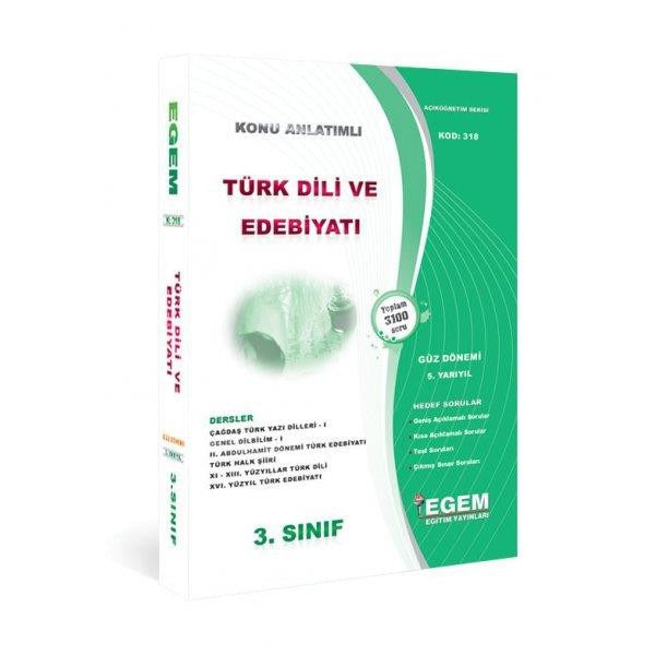 3. Sınıf 5. Yarıyıl Türk Dili ve Edebiyatı Konu Anlatımlı Soru Bankası (Kod 318)