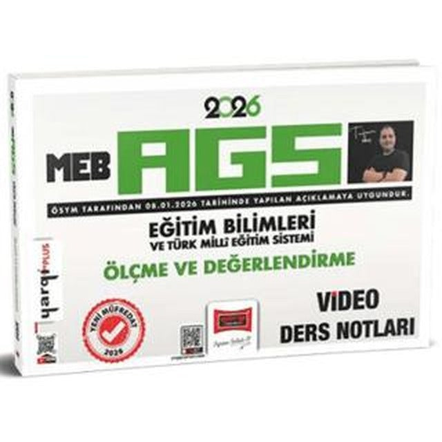 2026 MEB-AGS Eğitim Bilimleri ve Türk Milli Eğitim Sistemi Ölçme ve Değerlendirme Video Ders Notları | Yargı Yayınevi (Ciltsiz)