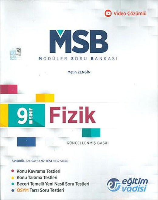 Eğitim Vadisi 9.Sınıf Fizik MSB Modüler Soru Bankası 2024 öncesi müfredat