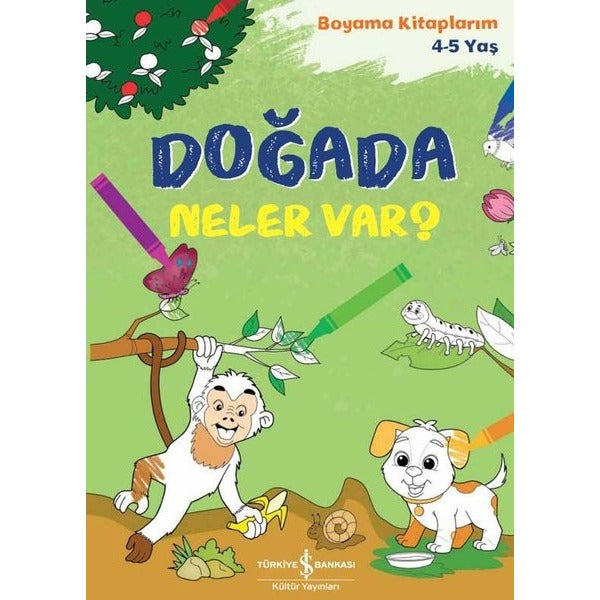 Doğada Neler Var? Boyama Kitaplarım 4 - 5 Yaş | İş Bankası Kültür Yayınları