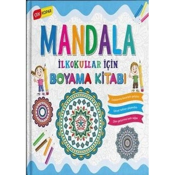 Mandala - İlkokullar İçin Boyama Kitabı - Çek Kopar