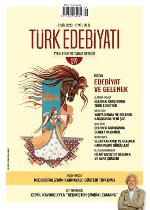 Türk Edebiyatı Dergisi Sayı: 599 Eylül 2023 | Türk Edebiyatı Dergisi (Ciltsiz)