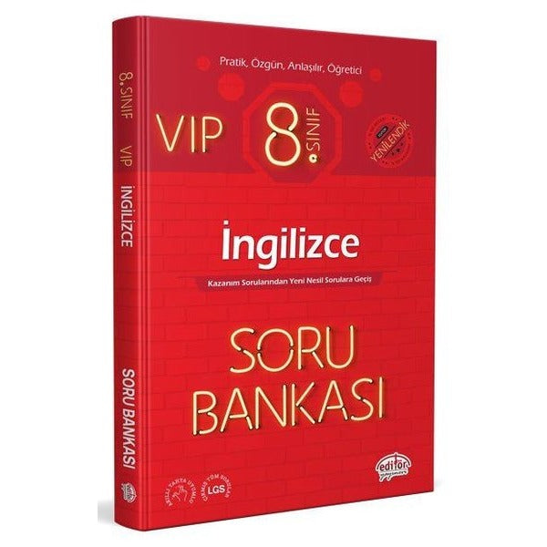 8.Sınıf VIP İngilizce Soru Bankası | Editör (İnce Kapak)