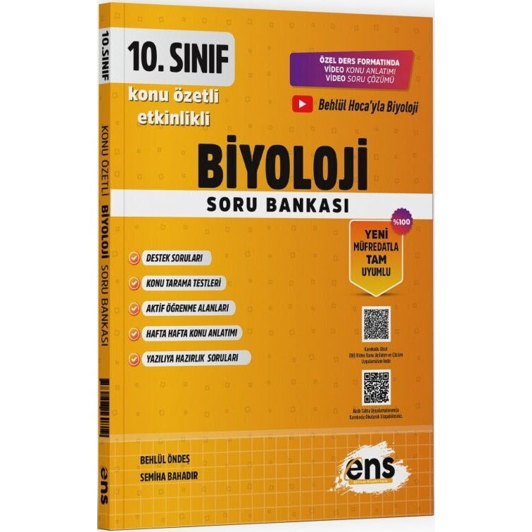 10. Sınıf Biyoloji Etkinlikli Soru Bankası | ENS Yayınları (Ciltsiz)