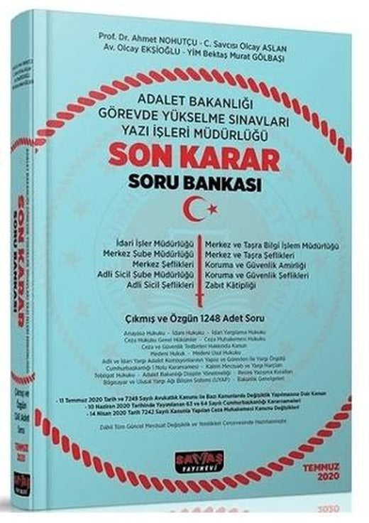 2020 Adalet Bakanlığı GYS Sınavları Yazı İşleri Müdürlüğü Son Karar Soru Bankası