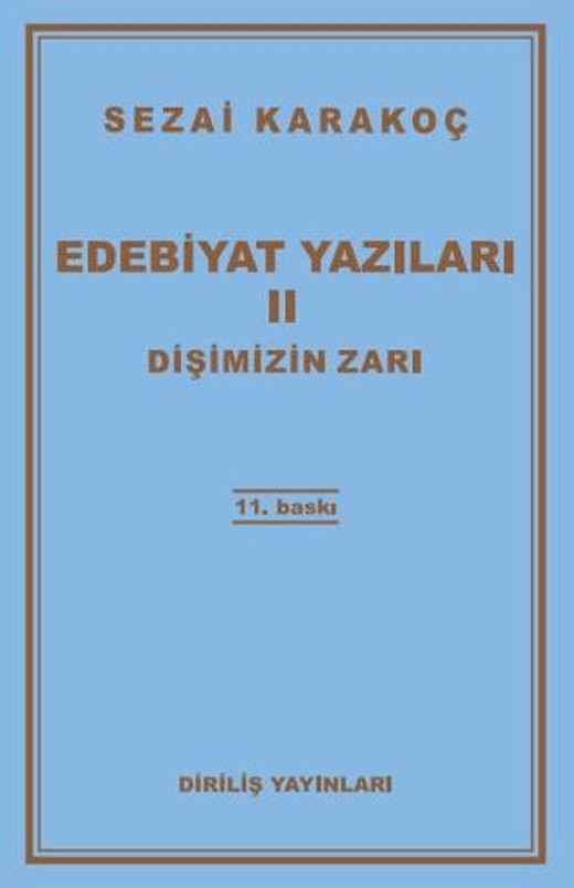 Edebiyat Yazıları 2: Dişimizin Zarı