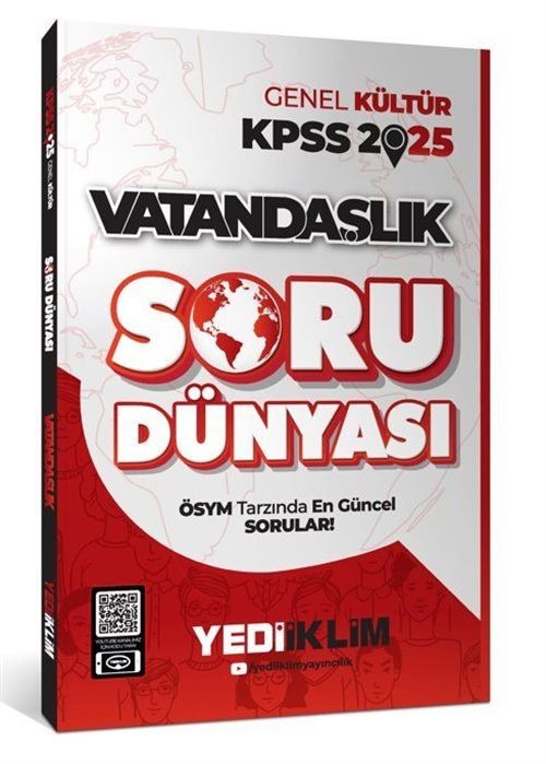2025 Genel Kültür Vatandaşlık Soru Dünyası | Yediiklim Yayınları (Ciltsiz)