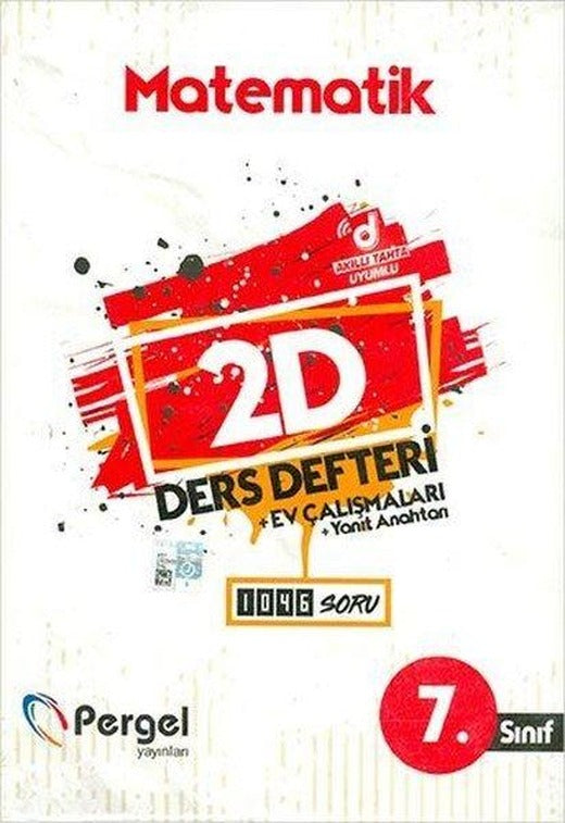 7.Sınıf Matematik 2D Ders Defteri | Pergel (İnce Kapak)