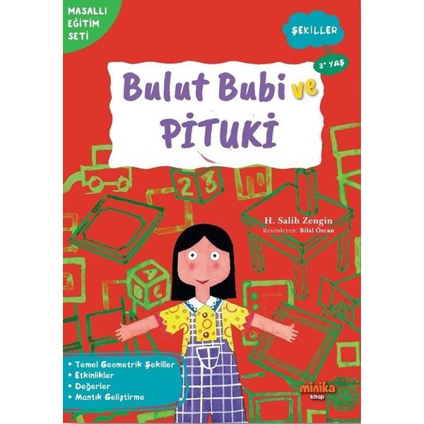 Bulut Bubi ve Pituki - Şekiller - Masallı Eğitim Seti | Minika Kitap (İnce Kapak)