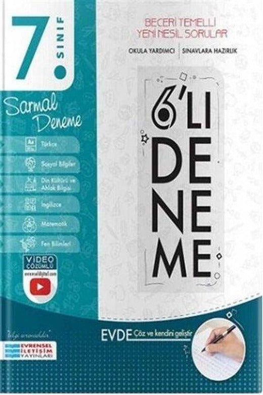 7.Sınıf Sarmal 6'lı Deneme | Evrensel İletişim Yayınları (İnce Kapak)