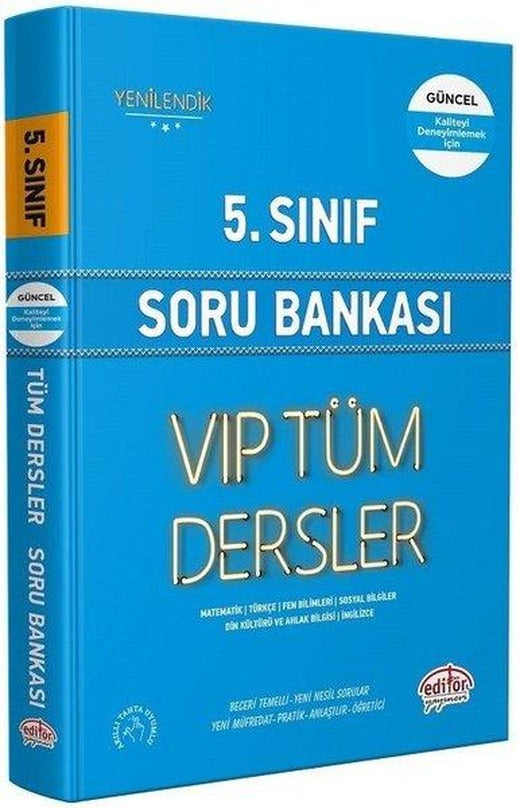 5.Sınıf VIP Tüm Dersler Soru Bankası - Mavi Kitap | Editör (İnce Kapak)