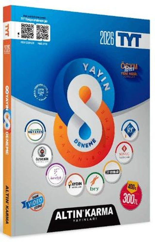 2026 TYT 8 Yayın Deneme | Altın Karma Yayınları (Ciltsiz)
