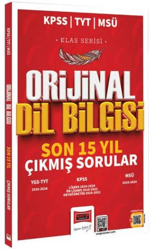 2025 KPSS TYT MSÜ Klas Serisi Orijinal Dil Bilgisi Son 15 Yıl Çıkmış Sorular | Yargı Yayınevi (Ciltsiz)