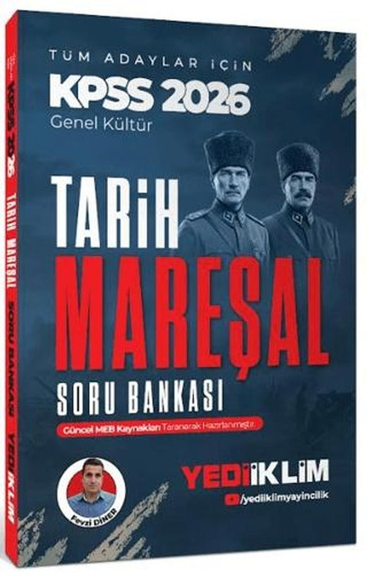 2026 KPSS Mareşal Genel Kültür Tarih Tüm Adaylar İçin Soru Bankası | Yediiklim Yayınları (Ciltsiz)