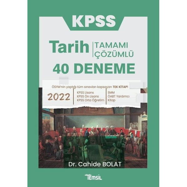 Kpss Tarih 40 Deneme Tamamı Çözümlü | Temsil Kitap (Ciltsiz)