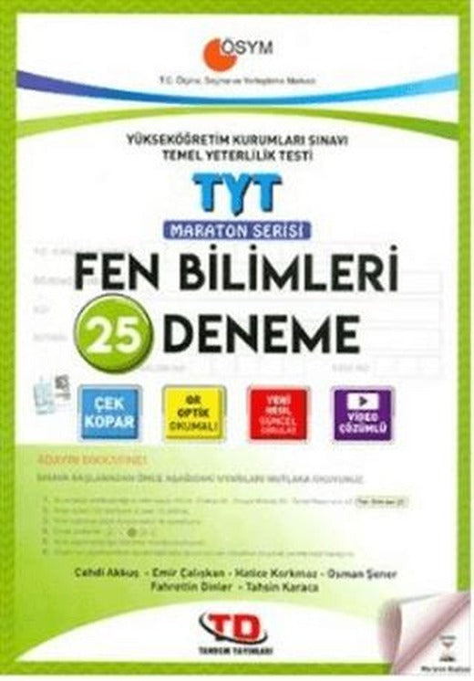 TYT Fen Bilimleri 15 Deneme Maraton Serisi