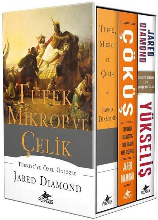Tüfek Mikrop ve Çelik Üçlemesi Kutulu Özel Seti - 3 Kitap Takım | Pegasus (İnce Kapak)