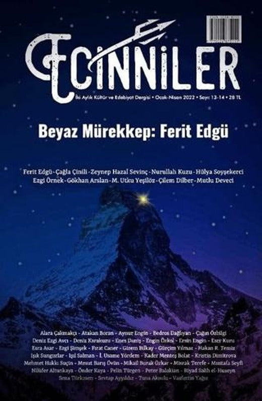 Ecinniler: İki Aylık Kültür ve Edebiyat Dergisi Sayı: 13 - 14 Beyaz Mürekkep: Ferit Edgü Ocak - Nisan 2022 | Sardes Yayınları (Ciltsiz)