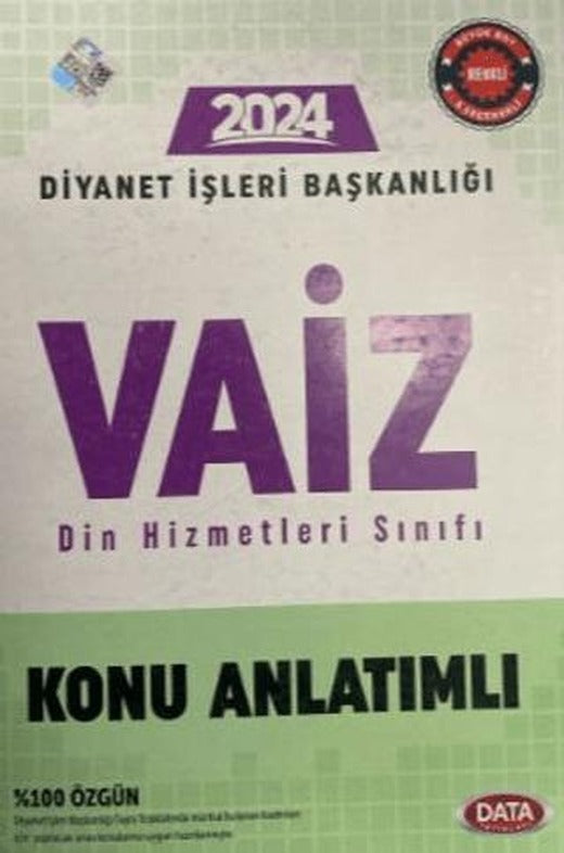2024 Diyanet İşleri Başkanlığı Vaiz Konu Anlatımlı | Data Yayınları (Ciltsiz)