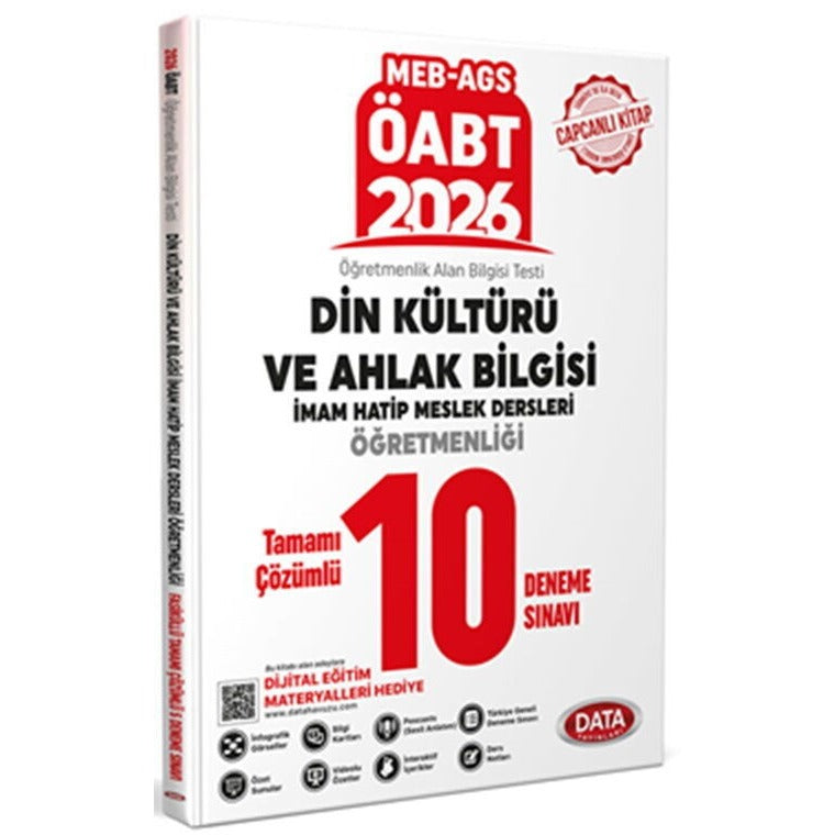 ÖABT MEB-AGS Din Kültürü ve Ahlak Bilgisi İmam Hatip Meslek Dersleri Öğretmenliği Tamamı Çözümlü 10 Deneme Sınavı