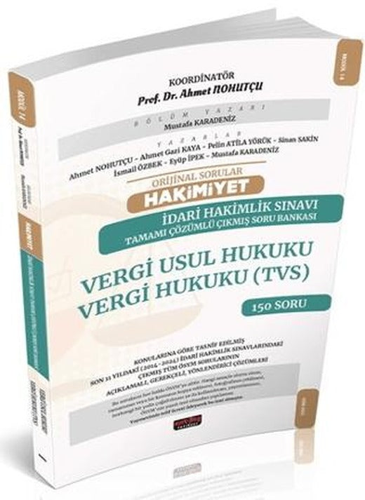 HAKİMİYET Adli Hakimlik Vergi Usul Vergi Hukuku TVS Çıkmış Soru Bankası | Savaş Yayınevi (Ciltsiz)