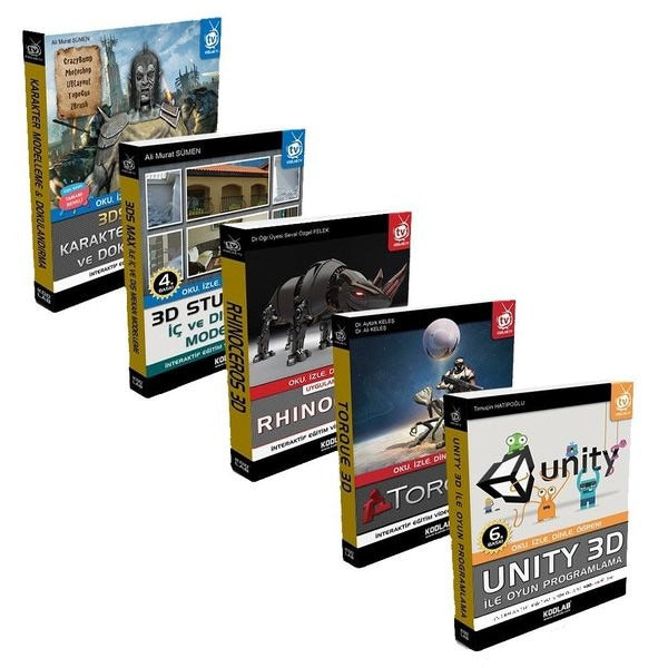 3D Eğitim Seti 5 Kitap Takım | Kodlab (İnce Kapak)