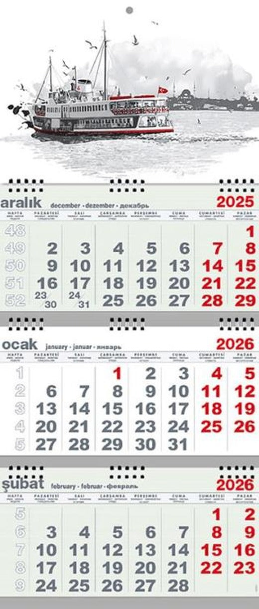 2026 Gemici Takvim - Yolcu Gemisi | Halk Kitabevi (Ciltsiz)