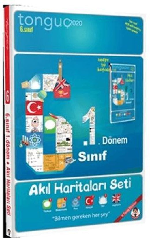 6. Sınıf 1. Dönem Akıl Haritaları Seti Konu Anlatımlı | Tonguç Akademi (Ciltsiz)
