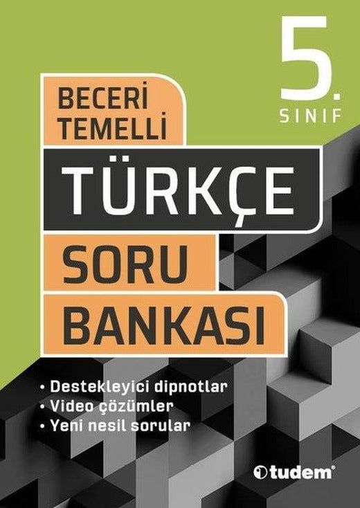 5.Sınıf Türkçe Beceri Temelli Soru Bankası | Tudem Yayınları - Ders Kitapları (İnce Kapak)