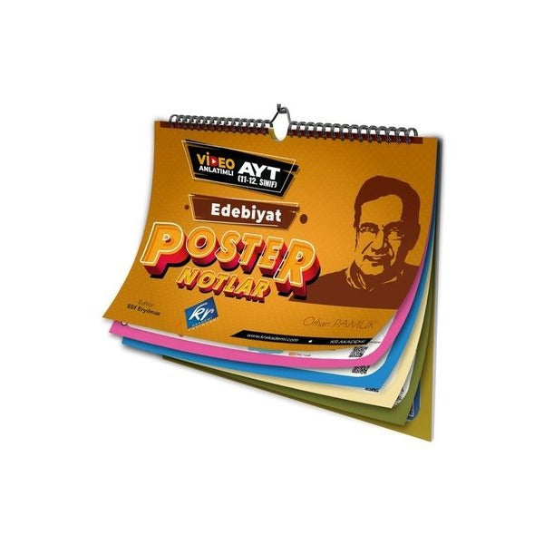 AYT Edebiyat Poster Notlar | KR Akademi (İnce Kapak)