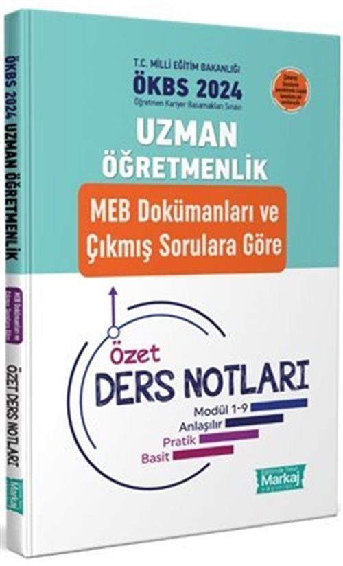 2024 Uzman Öğretmenlik MEB Çalışma Kitabı ÖBA Ders Videoları Özet Ders Notları
