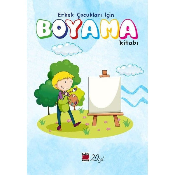 Erkek Çocukları İçin Boyama Kitabı | Elips Kitapları (İnce Kapak)