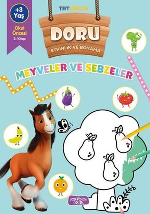 TRT Çocuk - Meyveler ve Sebzeler - Doru Etkinlik ve Boyama | Yediveren Çocuk