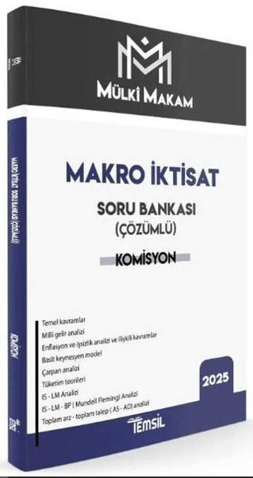 Mülki Makam Makro İktisat Soru Bankası Çözümlü | Temsil Kitap (Ciltsiz)