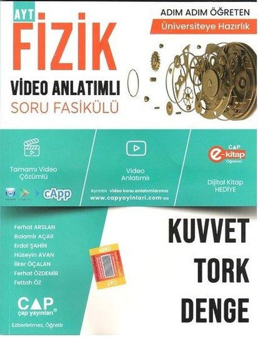 2023 Fizik Kuvvet Tork Denge Video Anlatımlı Soru Fasikülü | Çap Yayınları (İnce Kapak)