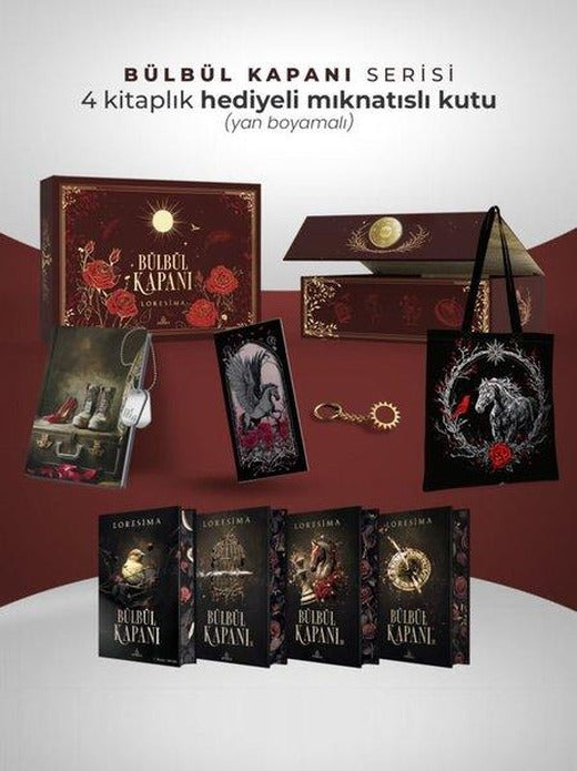 Bülbül Kapanı Serisi - Hediyeli Yan Boyamalı Mıknatıslı Kutu - 4 Kitap Takım | Ephesus Yayınları (Ciltli)