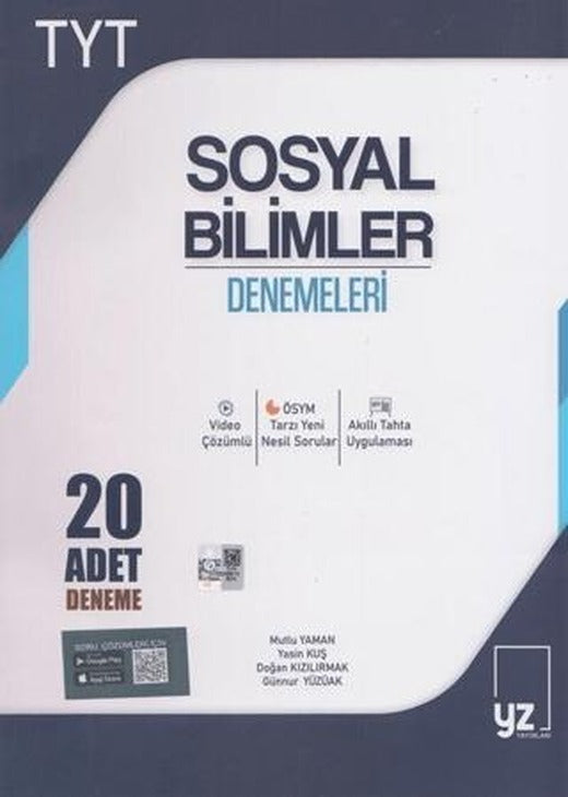 YZ YKS TYT Sosyal Bilimler 20 Deneme | YZ Yayınları (Ciltsiz)