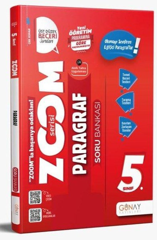 5. Sınıf Zoom Serisi Paragraf Soru Bankası | Günay Yayıncılık (İnce Kapak)